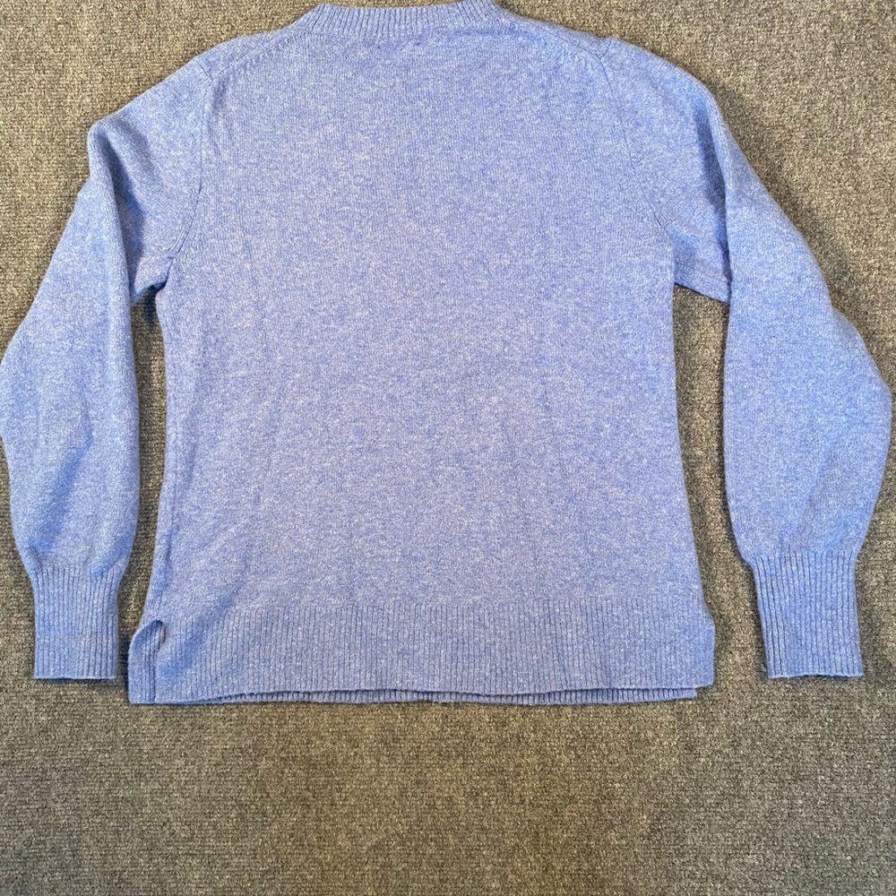 J. Crew Light Blue Extra Soft Crewneck Sweater Minimalist Cozy womens sz M - Picture 7 of 8